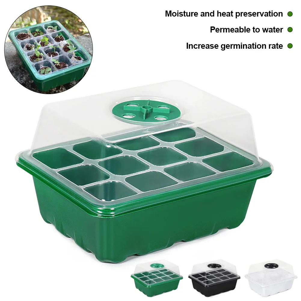 6/12Holes Vegetable Seedling Pots Seedling Tray Garden Pots Durable Seed Germination Plant Flower Pots Grow Box For Planting