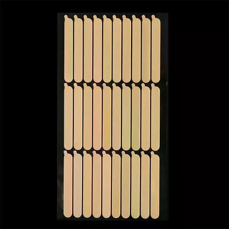 30/33pcs Transparent Double Adhesive Tape False Nails Display Stand Glue Stickers Acrylic Practice Showing Bar Nail Art Tools