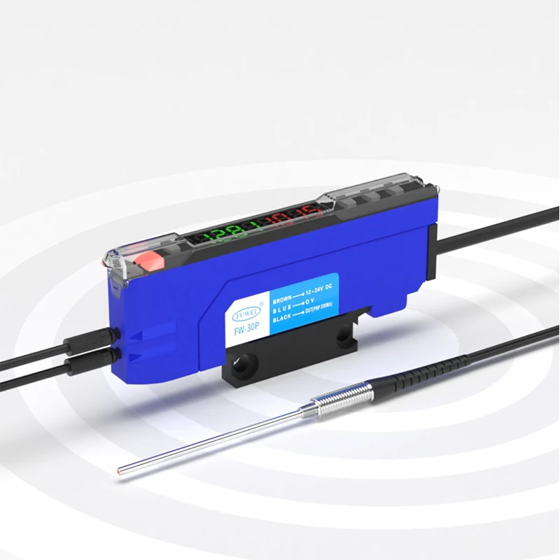 FWRC9-410-M Fiber Optic Sensor Infrared Probe Right Angled Elbow Toothless Side Emitting Light Diffuse Reflection for Industrial