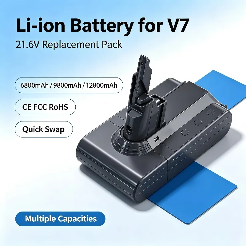 For V7 SV10 SV11 Vacuum Cleaner Original New 21.6V Rechargeable Lithium‑ion Spare Replacement Battery