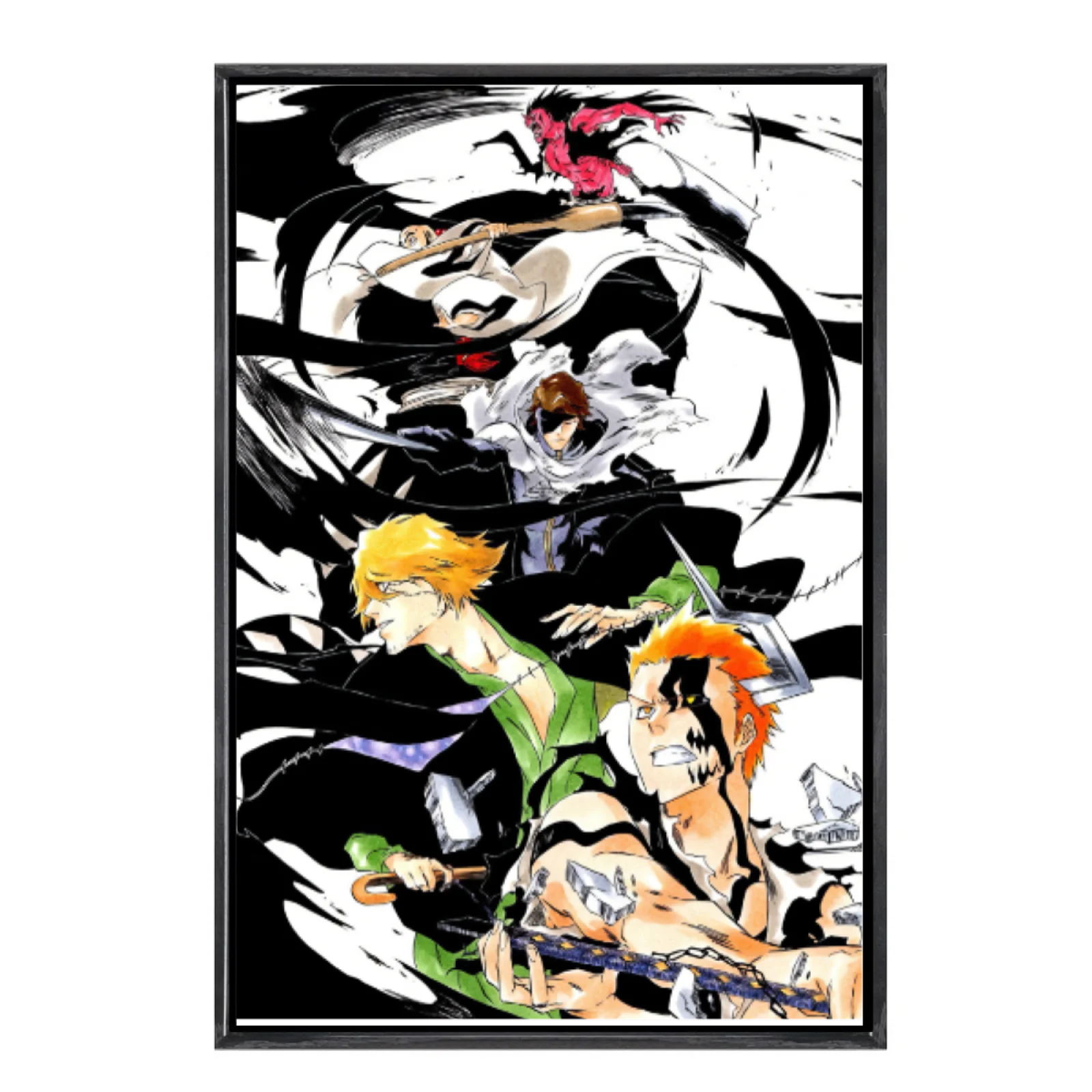 

Японская манга, многоразмерный холст, постер в двойной рамке, настенное искусство, домашний декор отбеливателя для гостиной, спальни