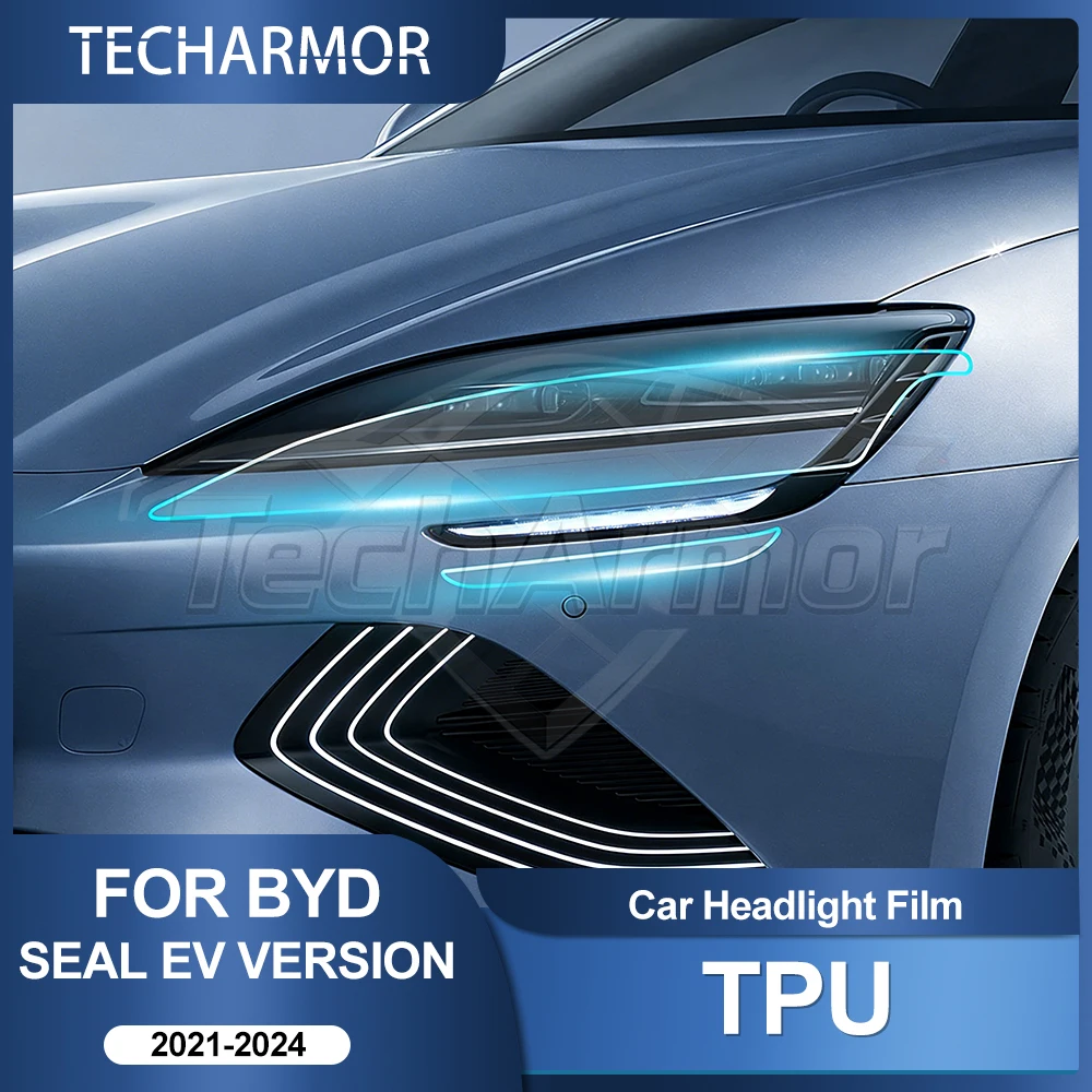 

Защитная пленка из ТПУ для фар автомобиля BYD Seal EV 2021-2024: антицарапийная, противотуманная, внешние автоаксессуары