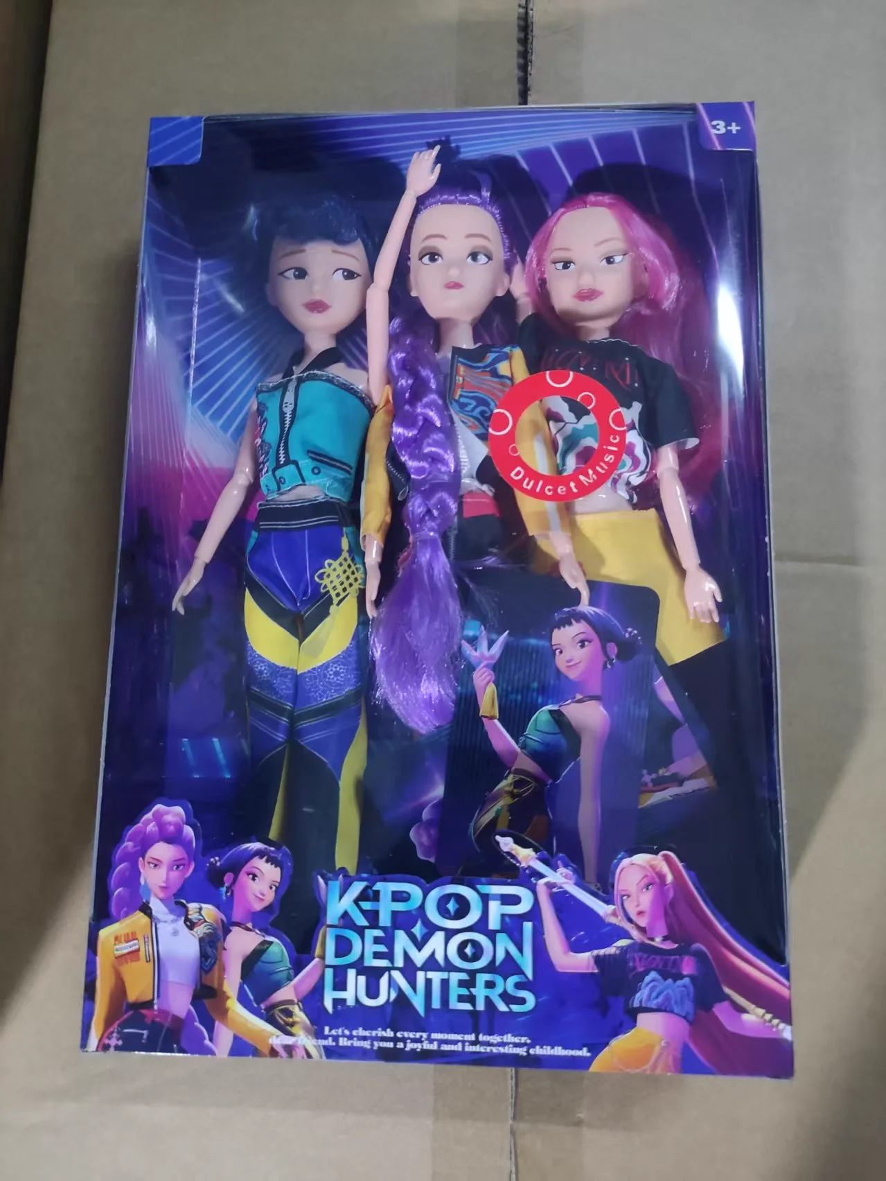 Demon Hunters Dolls Musical Kpop - 3-Pack Rumi Mira Zoey DIY Toys, Collectible Gift for Girls Ages 3+ - Image 2