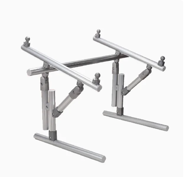 إطار معزز بغرز متقاطعة، إطار قابل للتمدد لطاولة كنز السرير على شكل حرف V، حامل ثلاثي القوائم لرف مطرز قابل للتعديل من سبائك الألومنيوم