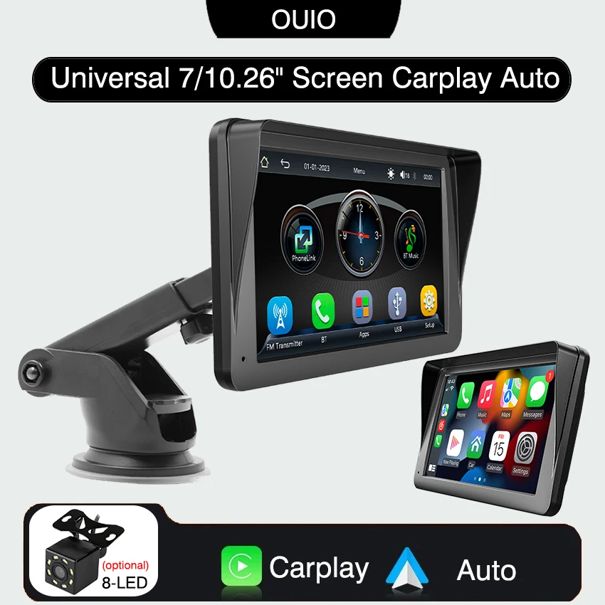 

Universal 7" Screen Carplay Car Radio Multimedia Video Player Wireless Carplay Screen for Apple or Android Video MP5 Player