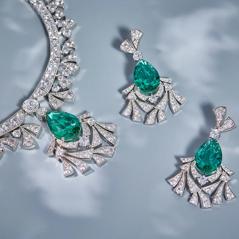 

EYER высший класс темперамент AAA циркон ожерелье серьги для женщин роскошное свадебное вечернее платье комплект ювелирных изделий