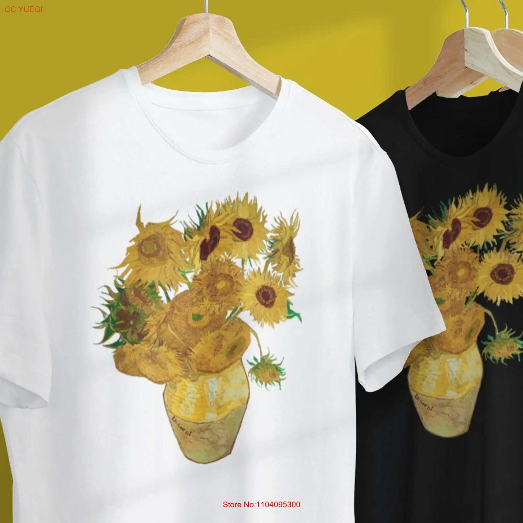 Sunflowers T Shirt Van Gogh Flowers Impressionist Art Aesthetic Masterpieces long or short sleeves