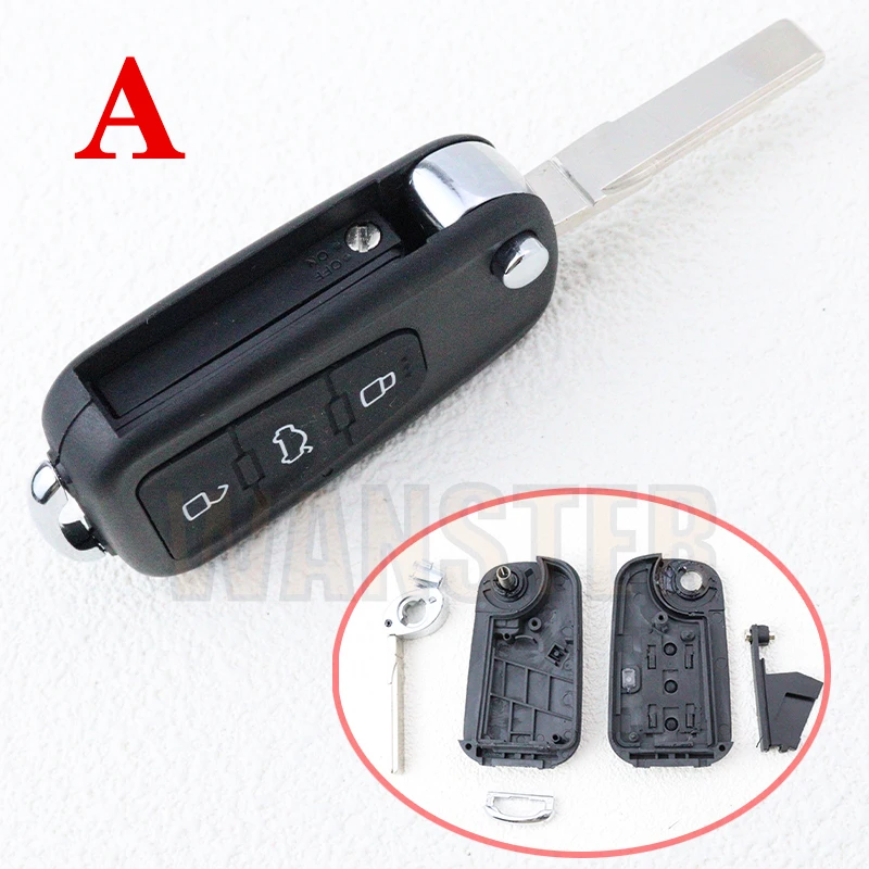 3 Bottons Replace Car Key Fob Shell Case Housing for Roewe 350 360 750 W5 550 for MG 3 5 6 7 MG3 MG5 MG6 MG7 GT GS Folding Key