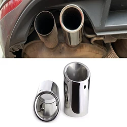 Silenciador de escape do carro Dica Tubo Tampa Para VW TIGUAN 5N PASSAT B7 CC Cromo Aço Inoxidável Auto Acessórios