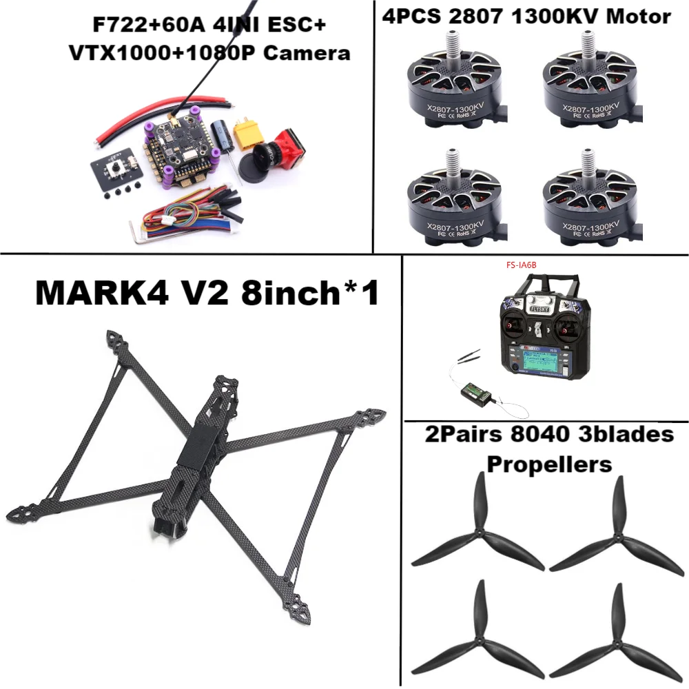 FPV MARK4 V2 8/9/10インチ F722 フライトコントローラー 45/60A 4INI ESCラック ドローン FPV カーボンファイバー PV レーシングドローン クアッドコプター フリースタイル