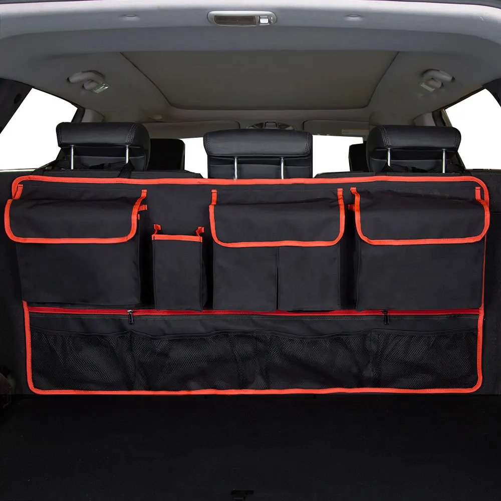 

Back Seat Car Trunk Hanging Storage Bag Organizer With 9 Pockets Oxford Waterproof Multi-pocket Car Trunk Storage Bag Organizer