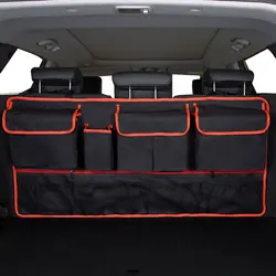 Organizer per borsa portaoggetti da appendere per bagagliaio dell'auto con sedile posteriore con 9 tasche Organizer per borsa portaoggetti per bagagliaio per auto Multi-tasca impermeabile Oxford