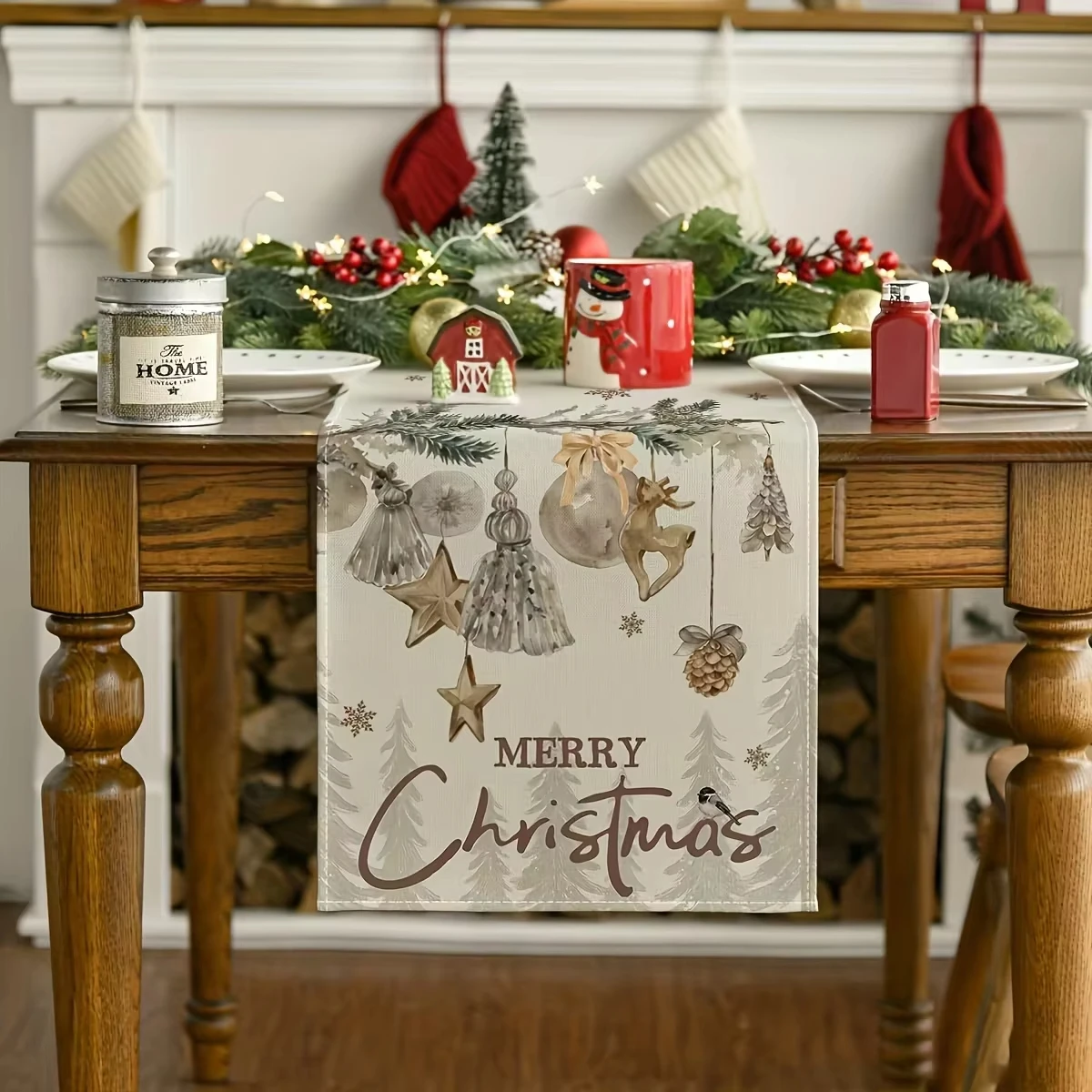 

Scandinavian Style Table Runner High Quality Fabric Essential Home Decor Versatile Design Washable Durable