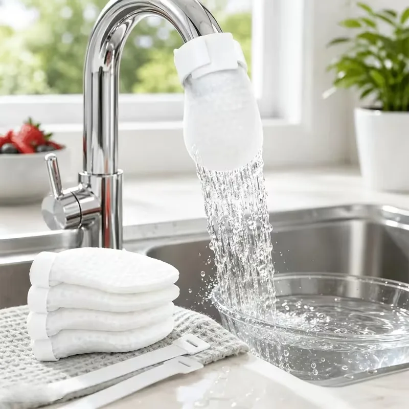 1-10Bags Thick Universal Sediment Filter for Faucet Anti Splash Removes Rust Sediment Chlorine for All Household Water Softener