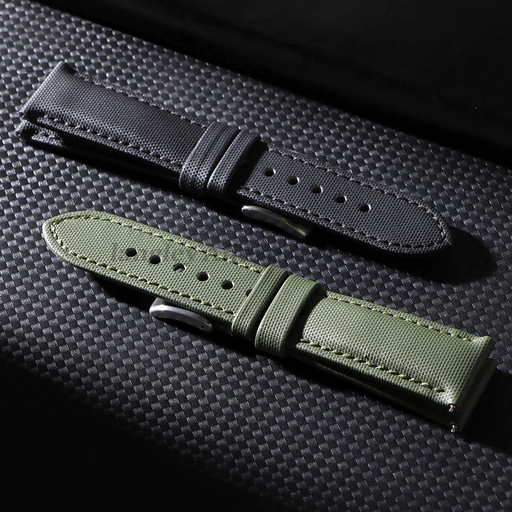 Correa de reloj de tela de vela de 18mm, 20mm y 22mm para Blancpain para Seiko Divers, correas de reloj impermeables de tela de liberación rápida de nailon para hombres y mujeres