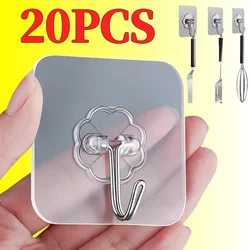 Transparent Self Adhesive Wall Hooks Heavy Duty Multi-Purpose Wall Hook Key Holder Towel Holder For Kitchen Bathroom Accessories