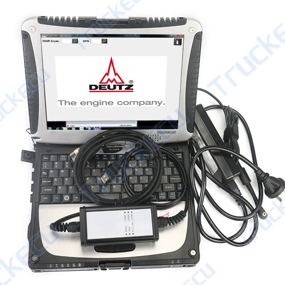 for Deutz DeCOM SerDia2010 EMR6 diagnostic programming for Deutz truck excavator diagnosis tool With CF19 Laptop