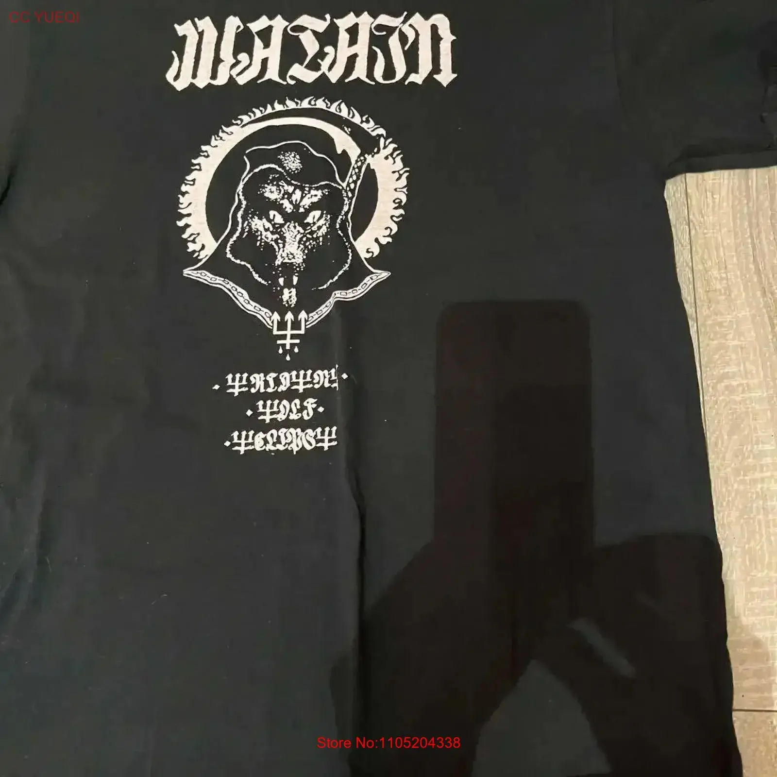 

Watain Trident Wolf Eclipse T Shirt vintage Washed Breathable homme Casual Top For Everyday Wear graphic Slightly Stretched