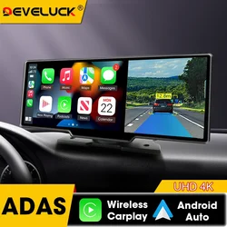 Cámara de salpicadero ADAS 4K para coche, sistema inteligente con pantalla de 10,26 pulgadas, DVR, Carplay, Android, navegación GPS automática, grabadora de vídeo, Monitor