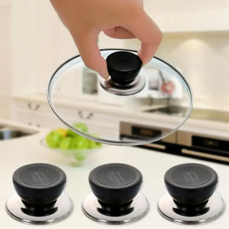Kitchen Pot Lid Knobs Universal Pan Lid Holding Tops Replacement Lid Hand Grip Knob Handle Resistant Tool