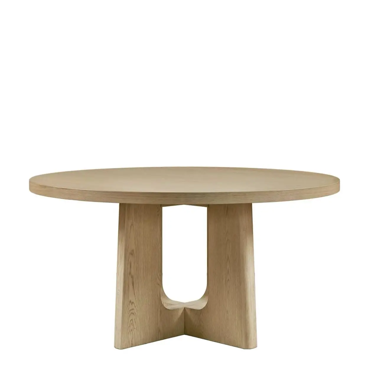 #RH Davos American-style Wabi-sabi-style Solid-Wood Round Dining Table Home Use 6-Person Custom-Made Wooden