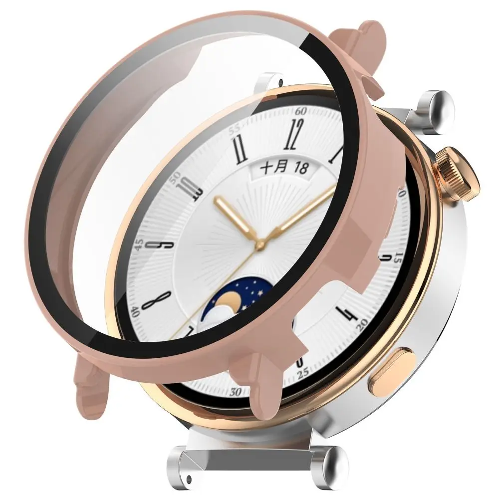 New Tempered Protective Case Shell Hard Screen Protector Accessories PC Cover Shell for Huawei Watch GT 4 Smart Watch