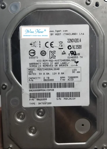 For HUS724020ALS640 2T 2TB SAS 6G 64M