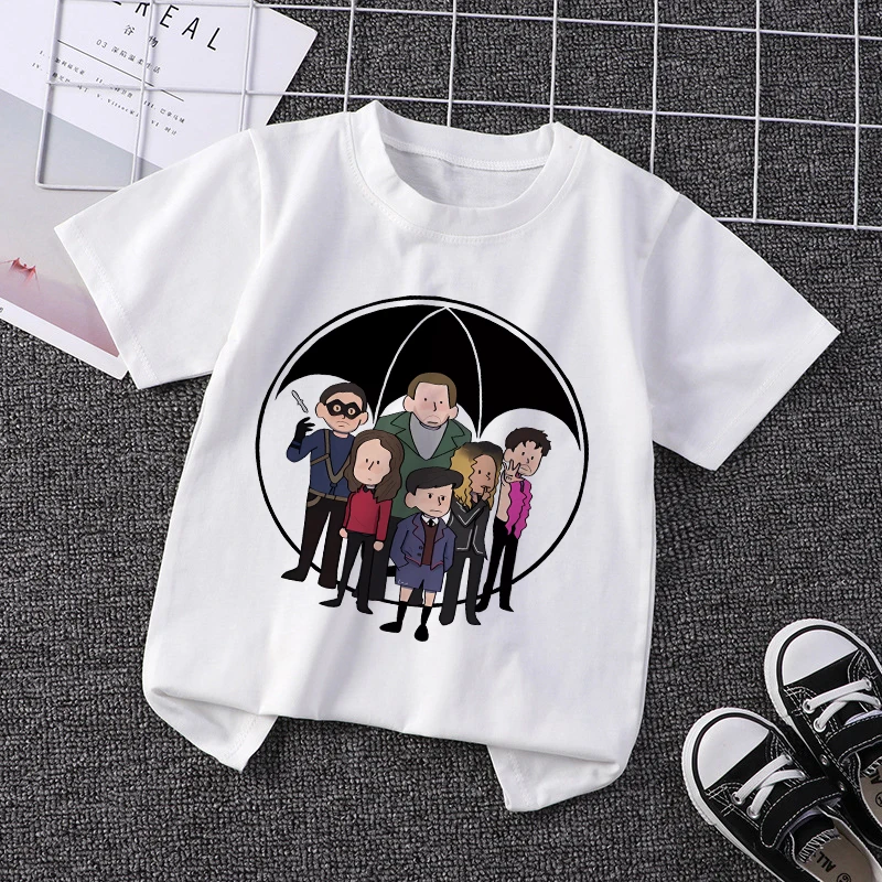 Umbrella Academy T-shirt Children Kid Tee Shirt Cartoons Kawaii Short Sleeve Casual Clothes Boy for Girl Tops Shirts