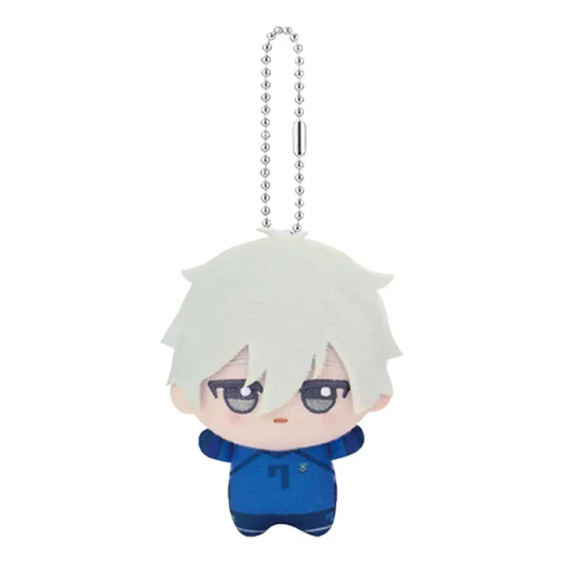 Anime BLUE LOCK Nagi Seishiro Chigiri Hyoma Cosplay Fluffy Maumet Keychain Pendant Cartoon Puppet Keyring Decoration Xmas Gift