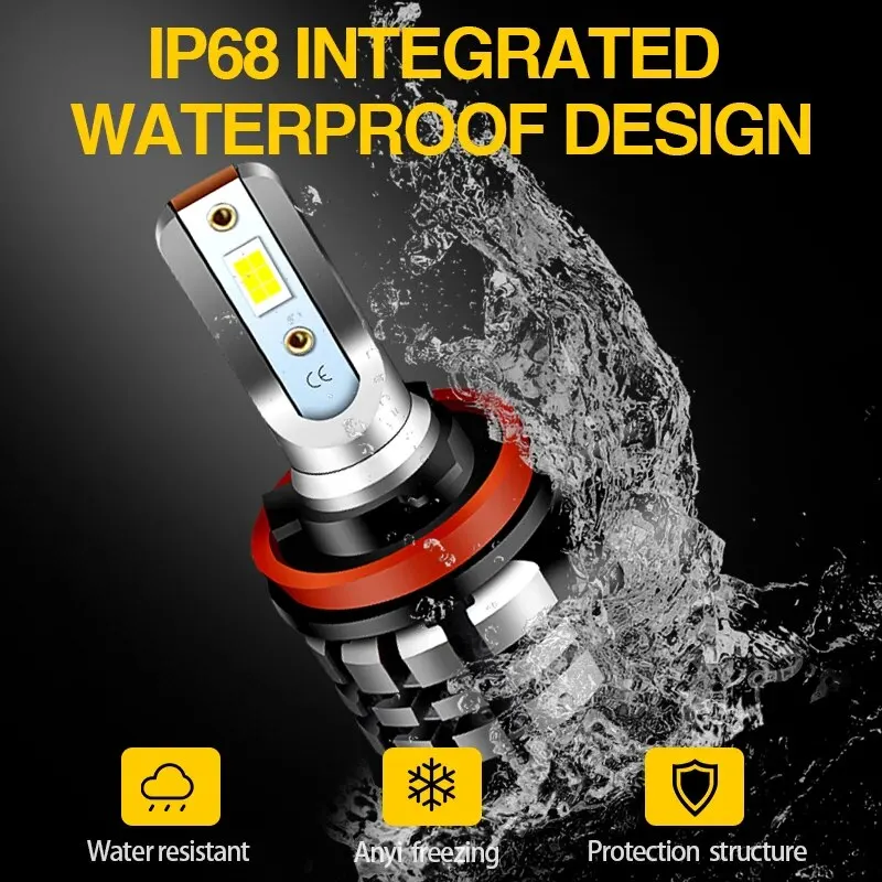 مجموعة مصابيح منتزهات الدراجات النارية العالية والمنخفضة ، مصابيح أمامية ليد ، أبيض ، 9600 لومن ، من من من من من من من نوع X ، من من من من نوع Suzuki GSXR ، 4 #4