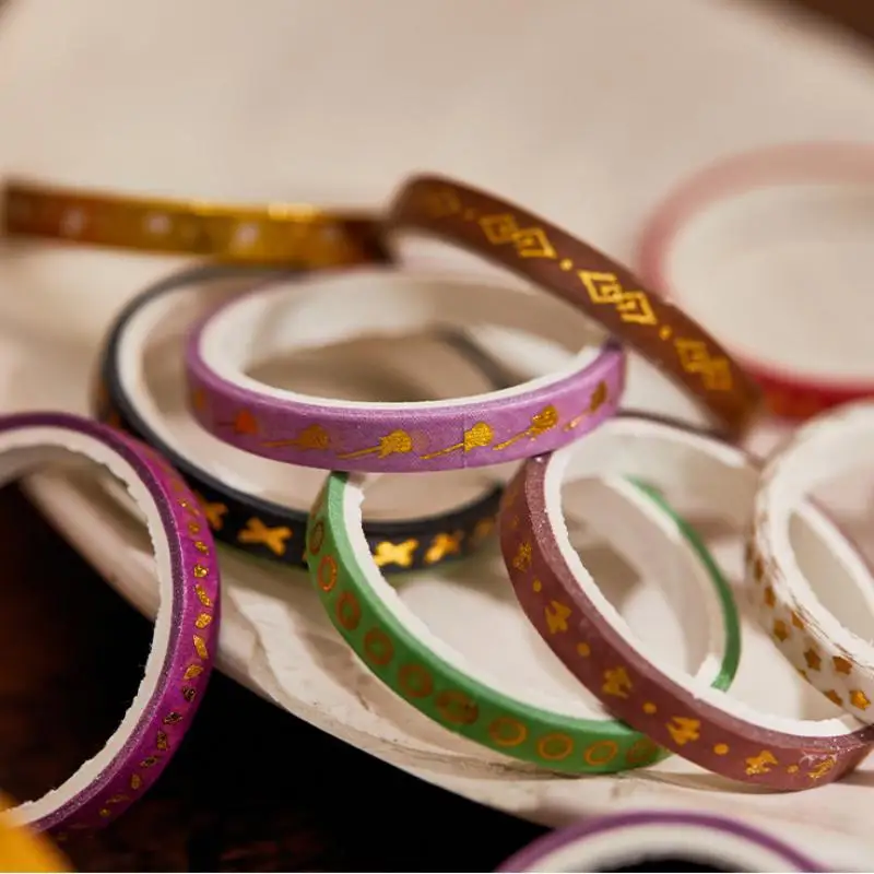 20Pcs Washi Tape Set Gold Foil Decorative Adhesive Tape For Scrapbooking Ribbons Diary Decoration Kawaii Stationery Masking Tape