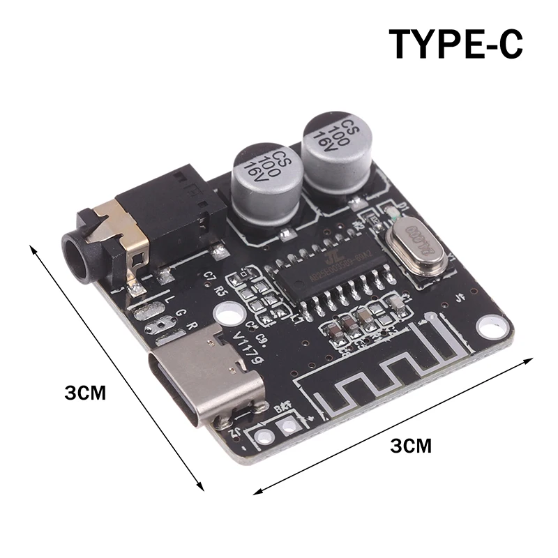 Afbeelding 7: Type-C Bluetooth Audio-ontvanger Board Bluetooth 5.1 MP3 Lossless Auto Audio Decoder Board Draadloze Stereo Muziek Module 3.7-5V
