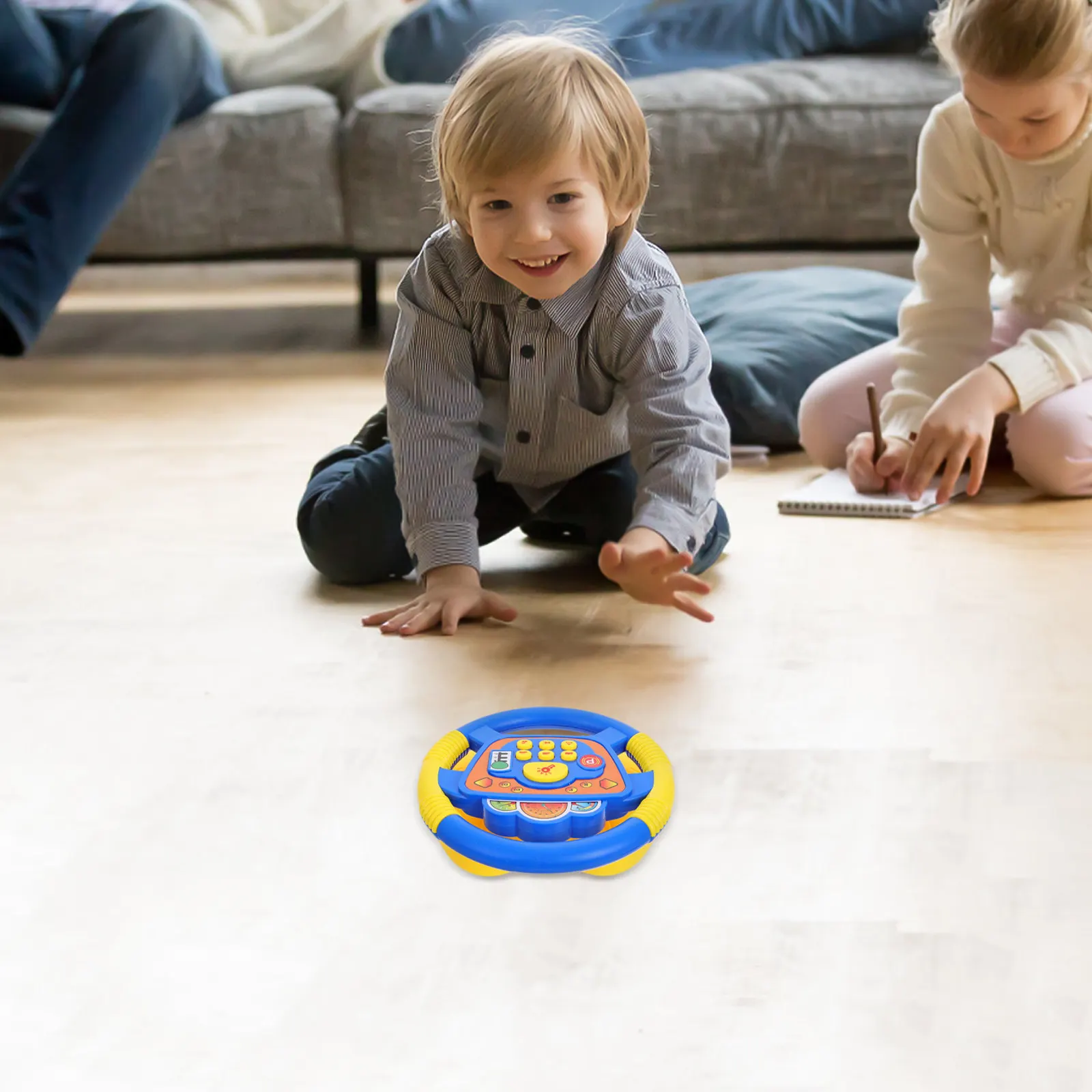 

Steering Wheel Degree Rotation Stroller and Car Seat Attachment Simulation Driving Music Steering Wheel Toy