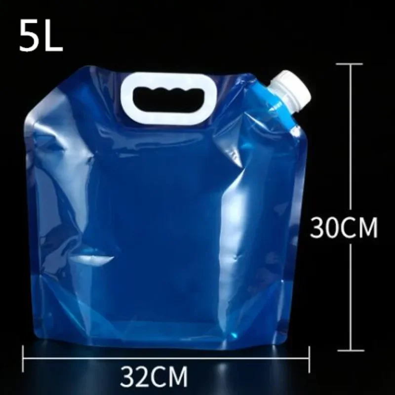 5L/10L Foldable Outdoor Water Bag Portable Safety Drinking Water Container Survival Water Organizer Bag Pouch Camping Hiking