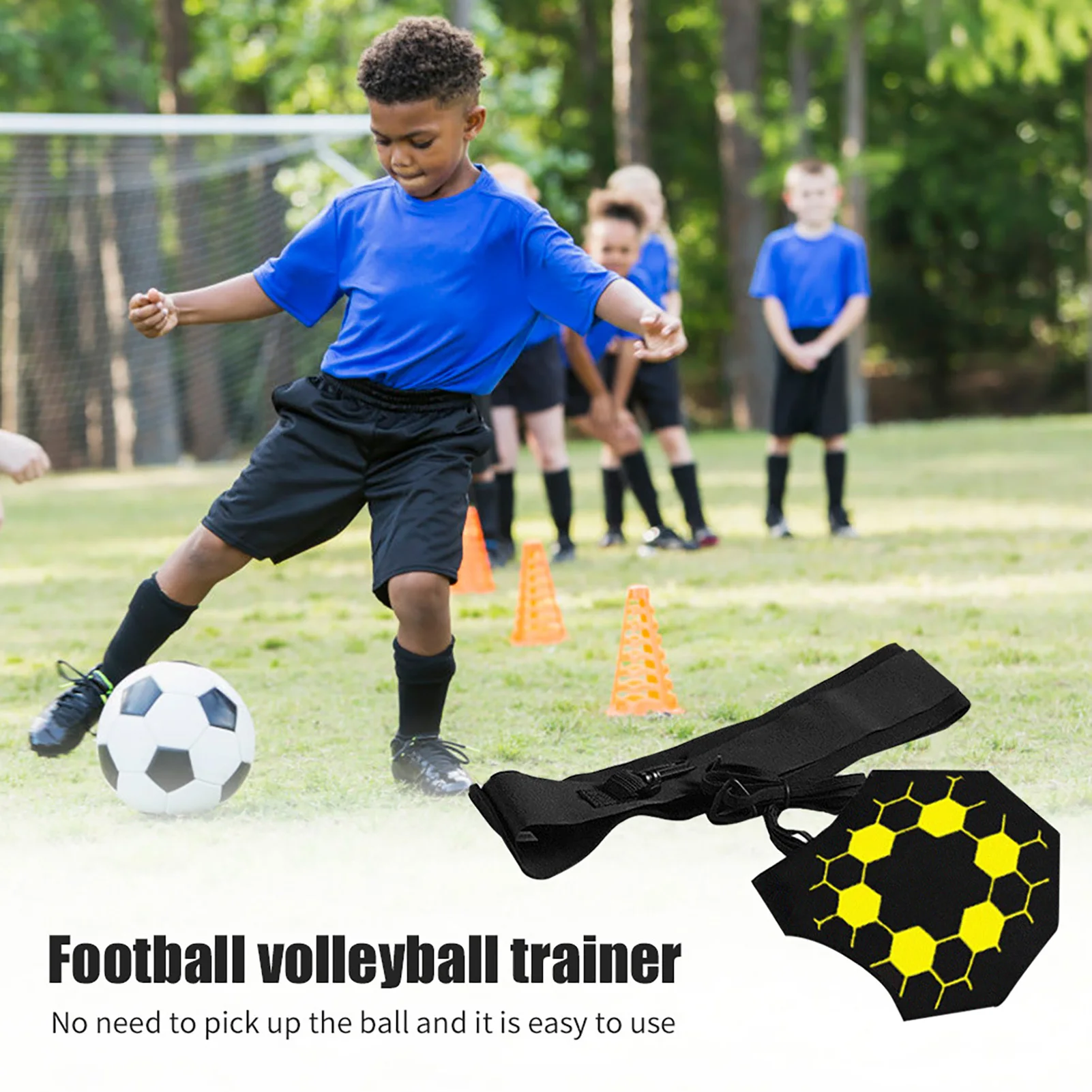 

Newly Hands-Free Soccer Kick/Throw Trainer Adjustable Waist Belt & Cord Gift Choice for Kids or Adults