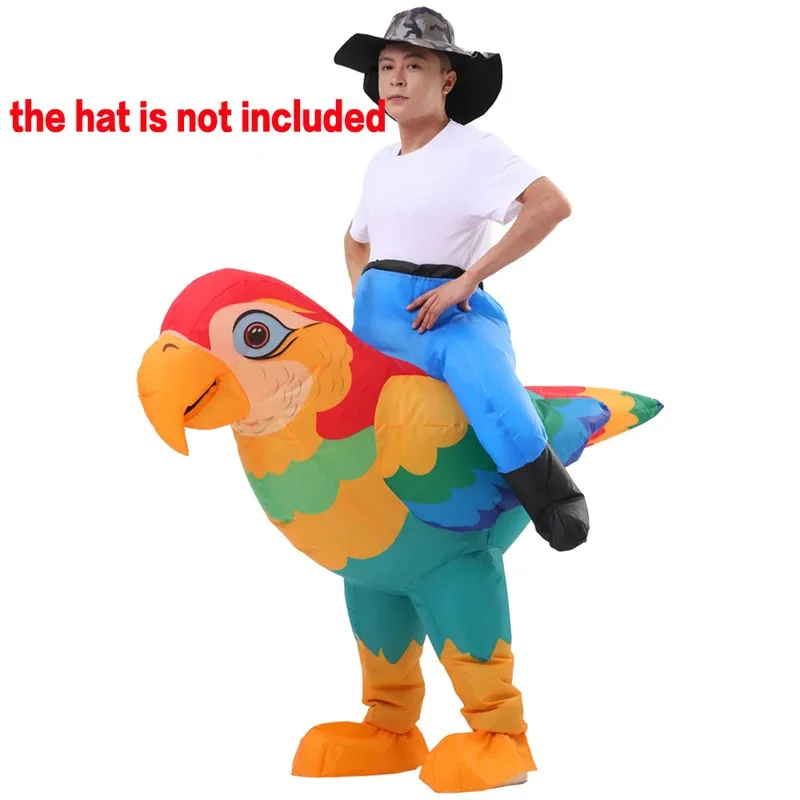 Inflatable Parrot Costumes Mascot Blow up  Funny Halloween Costumes Parrot Costume Party Cosplay Outfit Fancy Dress up