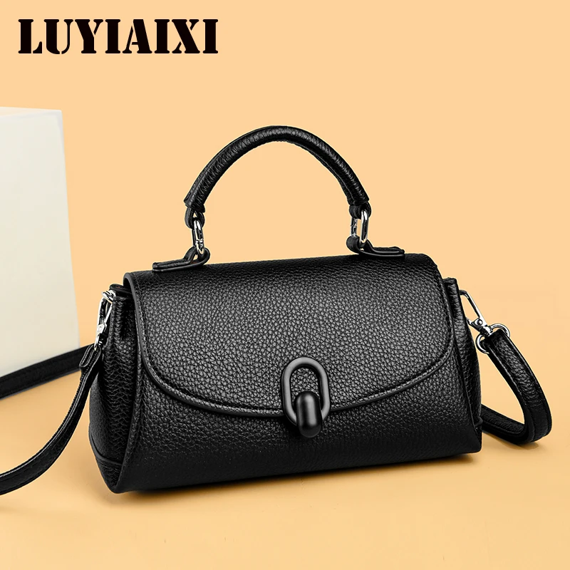 

Новая женская сумка из мягкой кожи 2026 года: модная, вместительная, универсальная, на одно плечо, через плечо, маленькая квадратная сумка для мамы (Sac)