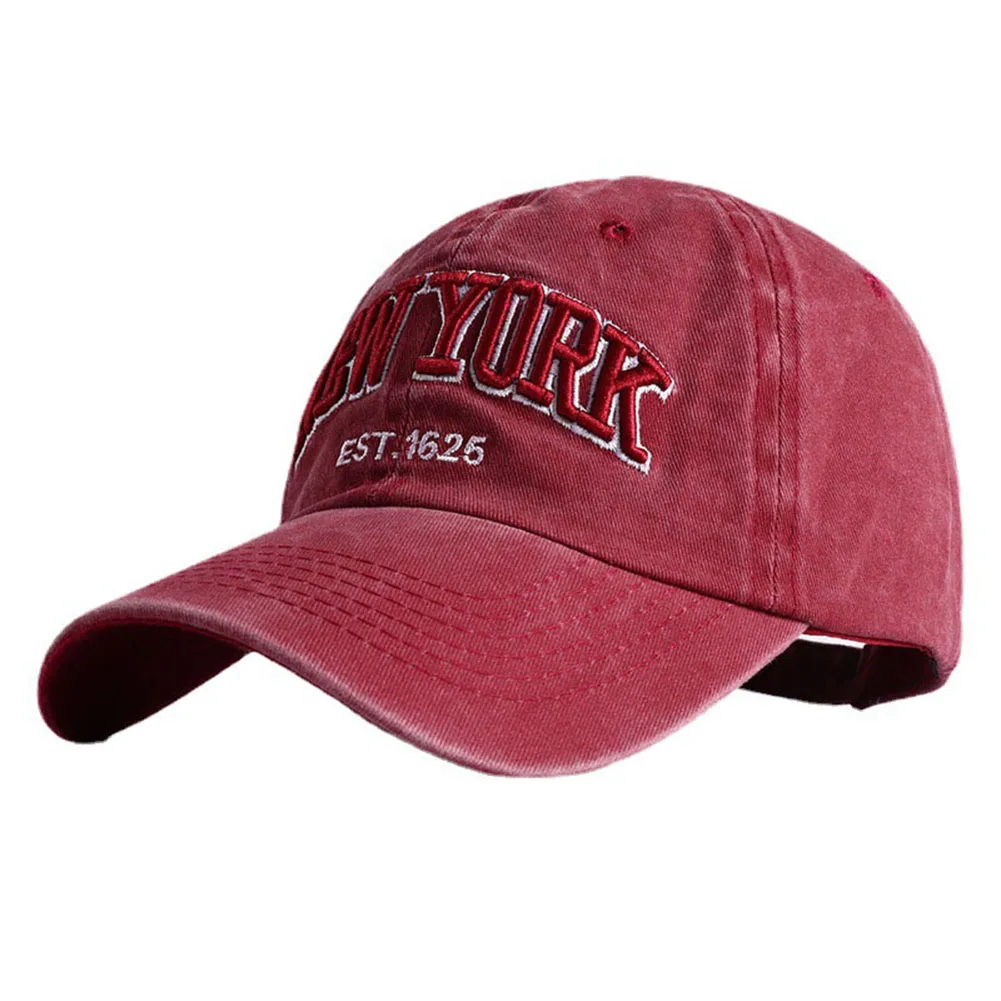 High Quality New York Vintage Washed Denim Adjustable Baseball Cap Women Men Gorras Snapback Hip Hop Trucker Dad Hats Casquette