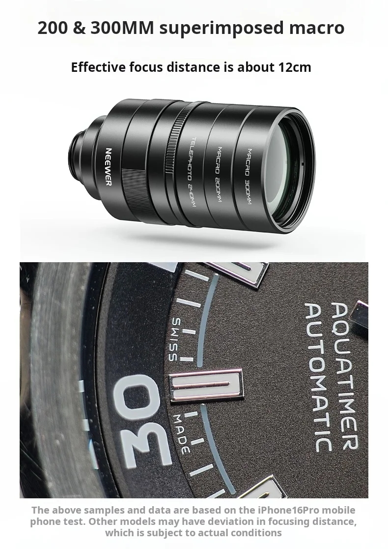 NEEWER 2X عدسة تليفوتوغرافي آيفون 16Pro ماكس فيفو x200ultra Xiaomi 15pro oppo x8 الترا سامسونج S24 عدسة الهاتف التكبير