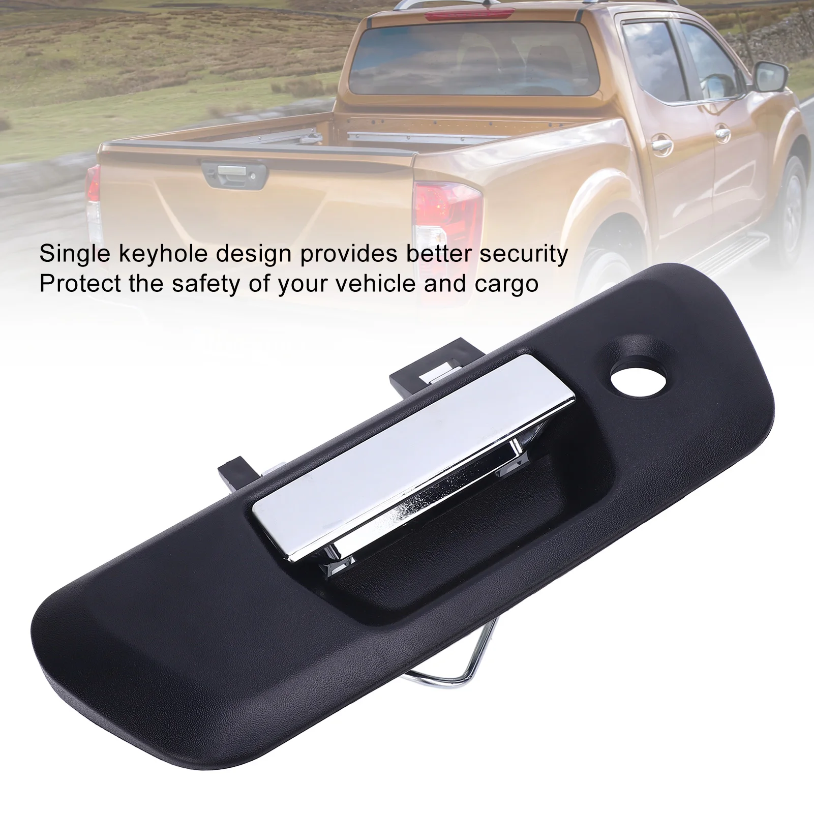 Rear Outside Handle Comfortable Grip Enhanced Security Long Lasting Tailgate Handle 90606 4JG0B for  NP300 2015 To 2019