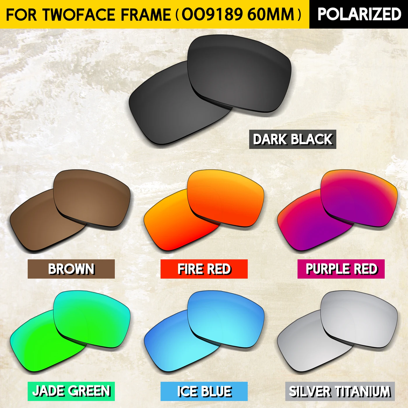 

Polarized Replacement Lenses for Oakley TwoFace OO9189 60mm Sunglasses - Multiple Choice