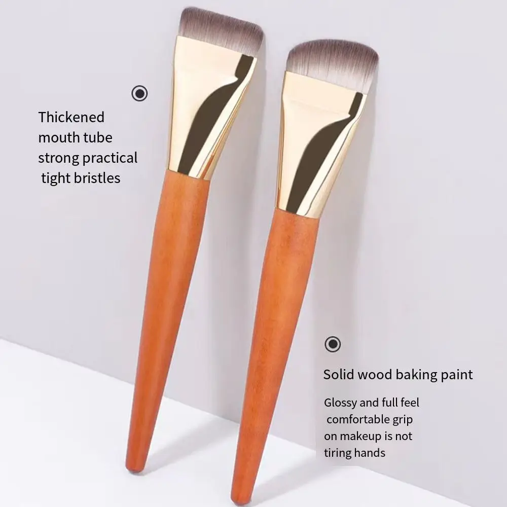 Portable Ultra Thin Foundation Brush Soft Lightweight Flat Contour Brush Smooth Bevel Design Makeup Brushes Girl