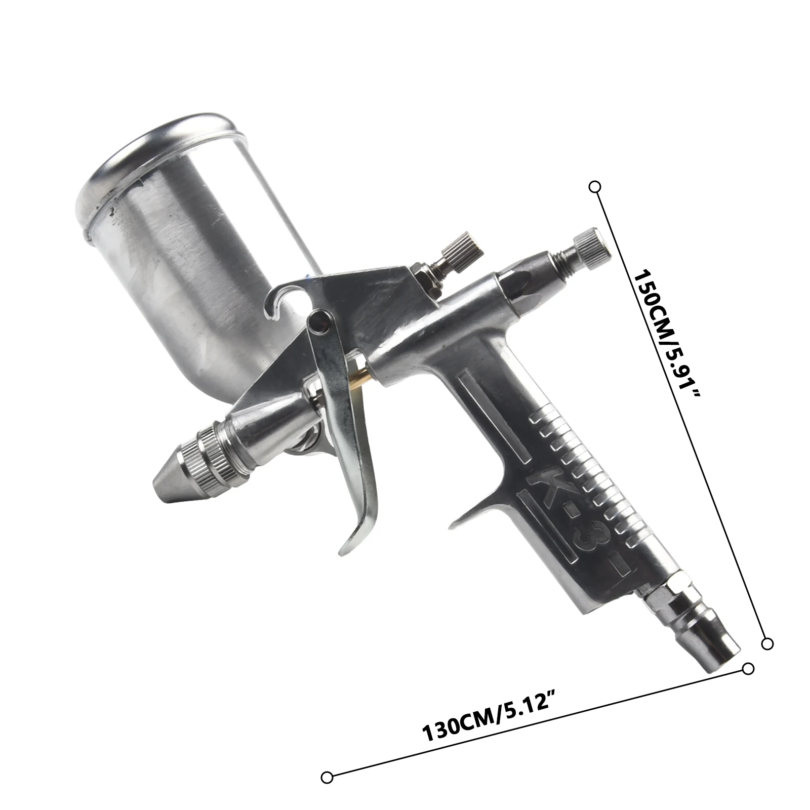 Pneumático Aerógrafo Pulverizador Liga Pintura Atomizador Ferramenta para Carros k3 05 mm Bocal 125ml Profissional