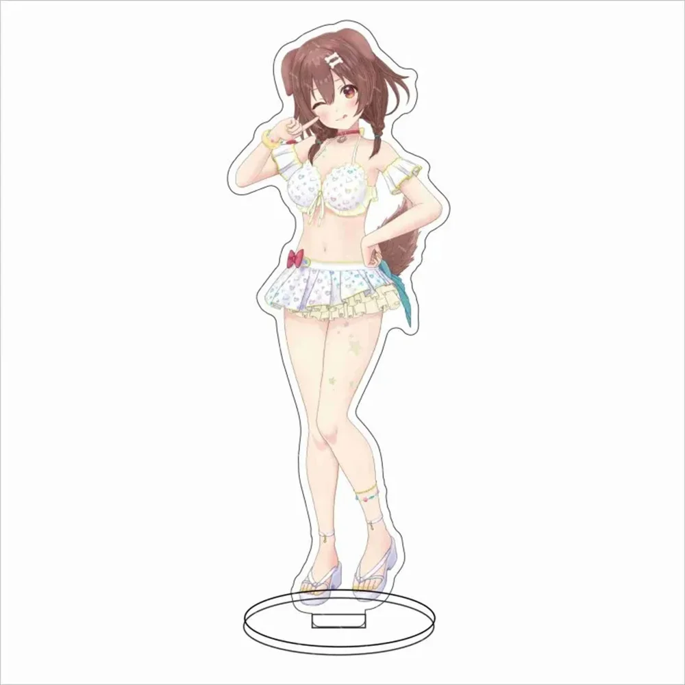 Anime 15CM Swimsuit Hololive Vtuber Figures Cosplay Acrylic Stands Model Exquisite Grils Desk Decor Cute Standing Sign Fans Gift