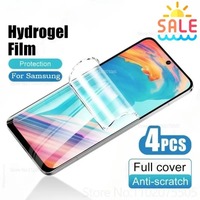 4Pcs Soft HD Hydrogel Film for Samsung Galaxy A17 A12 A07 5G A06 A22 A25 A26 Full Cover Screen Protector A20 A02 A01 A15 A16 A11