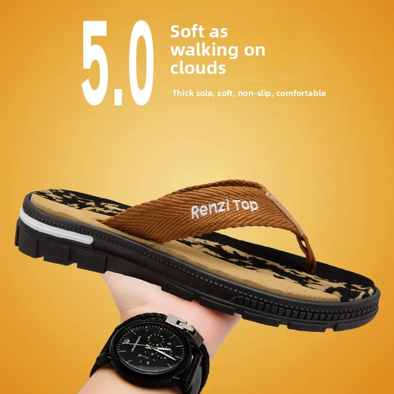 

Outdoor Sports Casual Beach Sandals Men's Anti-Slip Wear-Resistant Slippers Summer Wearable Comfortable Mesh Upper EVA Insole