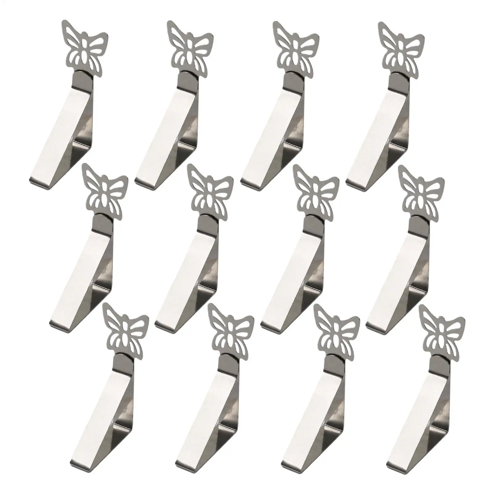 

Зажимы для стола для скатерти, 12 шт., зажимы для покрытия стола, нержавеющий зажим для скатерти, аксессуары для декора рабочего стола на свадьбу