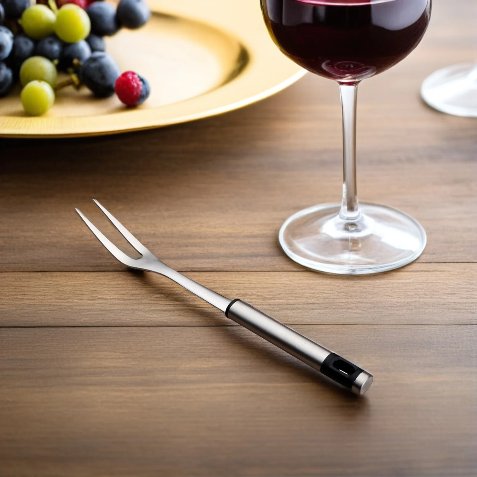 

Stainless Steel BBQ Shape Meat Fork for Outdoor Roasting Sticks Camping Grill Skewers Kitchen Utensil Serving Forks Large