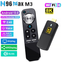 H96 Max M3 MINI TV Stick Android 13 Smart TV Box WiFi6 HD 4K Voice Control RK3528 Set Top Box Media Player 2G 16G