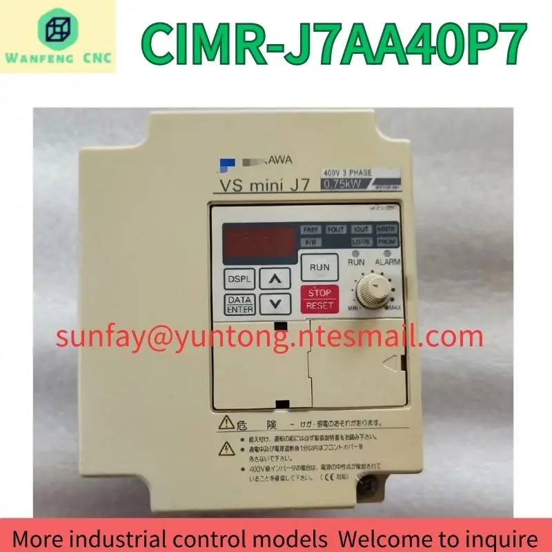 

second-hand CIMR-J7AA40P7 0.75kw/380v frequency converter test OK Fast Shipping